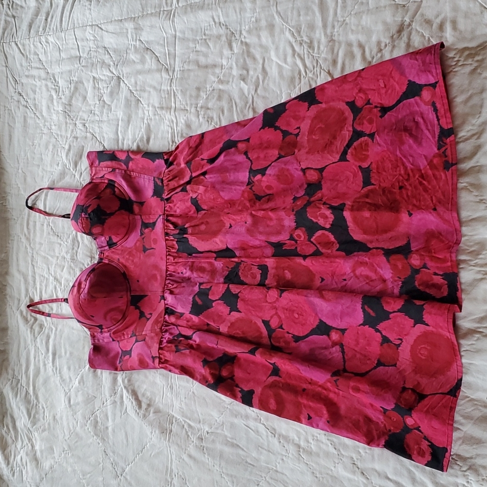 Moda International Pink Floral Midi Dress